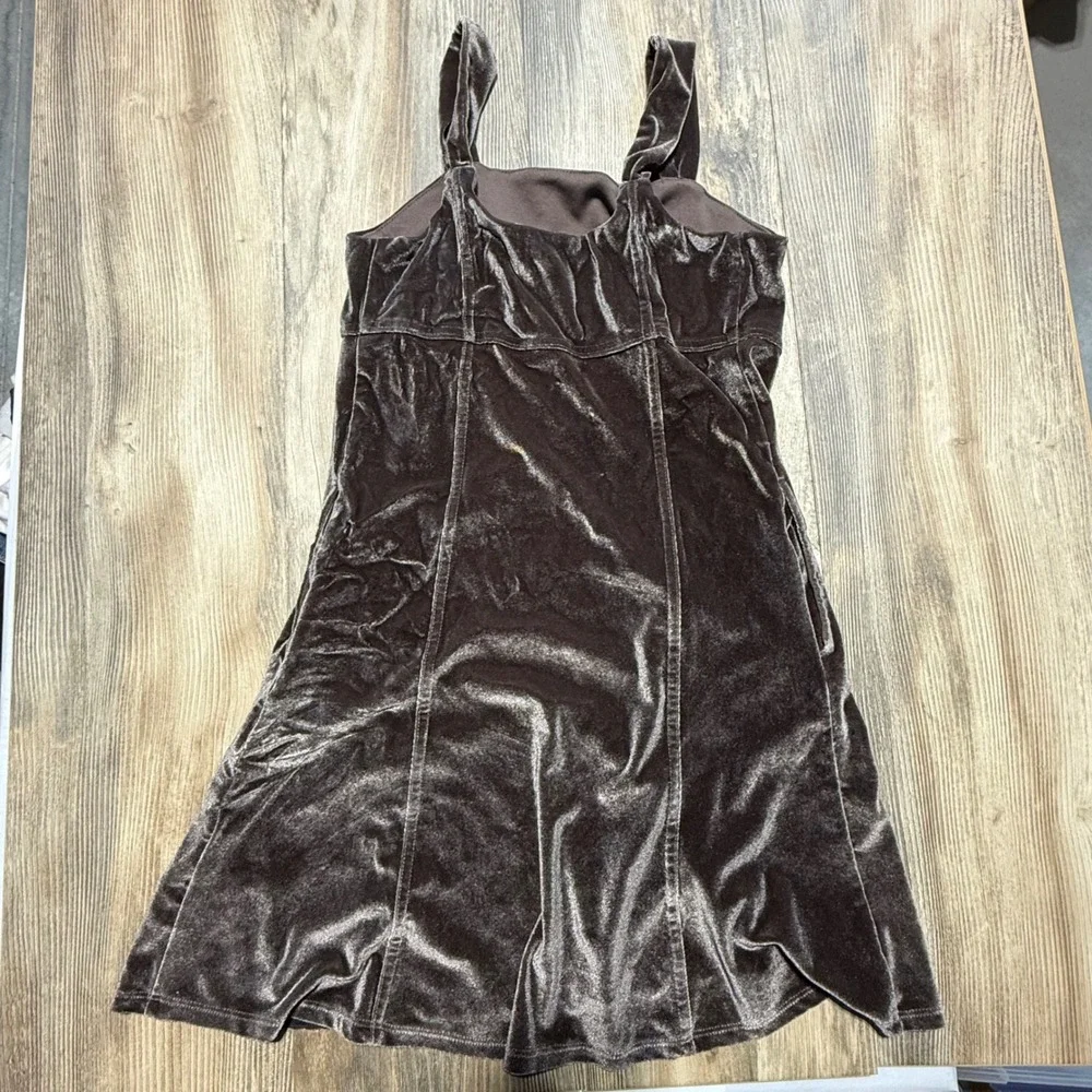 abercrombie kids Girls Brown Velvet Mini Dress Sleeveless Size 11/12